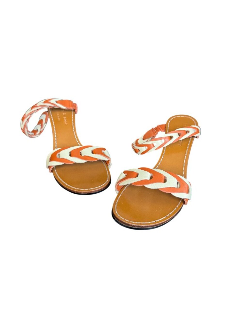 Rag & Bone Infinity Leather Mules Mid Heel Sandal Braided Leather, Size 6.5 NWOB